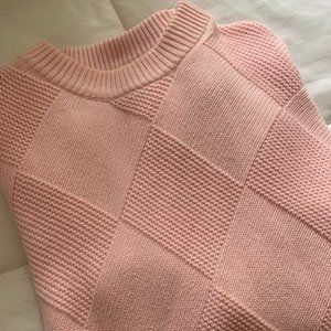Sweaty Betty Pink Diamond Knitted Sweater - XS